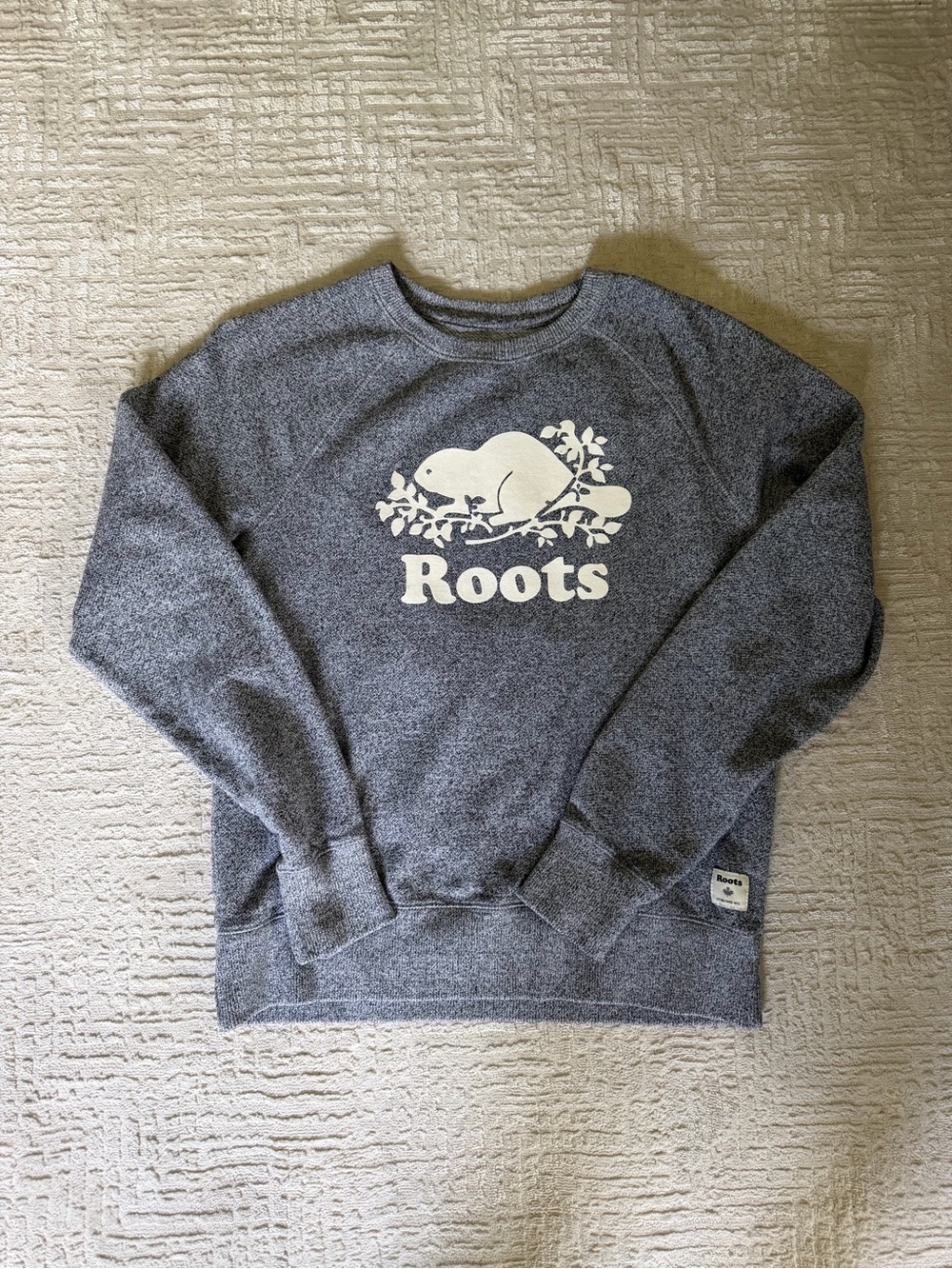Roots Gray Crewneck Sweatshirt with White Logo